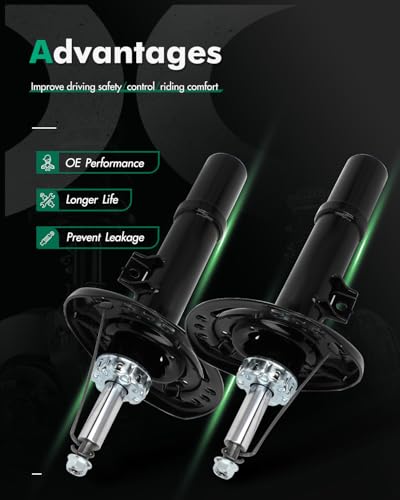 SCITOO - Front Shock Absorbers for Honda Fits 2016 2017 2018 for Honda Civic Shocks 3340150 73081 3340151 Shocks Struts - 2Pc Set - size: 2pcs-Front, style: 2016-2018 for Honda Civic