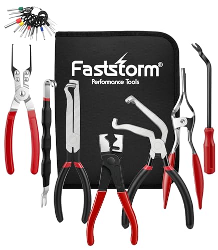 7PCS Electrical Disconnect Pliers & Fuel Line Disconnect Tool Set, Automotive Electrical Terminal Connector Separator Removal Tool Kit for Car Wiring & Fuel Line Connector Pliers - size: 7 PCS