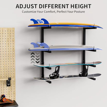 Lumber Storage Rack, Upgrade Cantilever Folding Lumber Rack Wall Mount, Metal 8 Level 32 Inch Plywood Scrap Wood Storage Rack - color: Black - 4 Tier