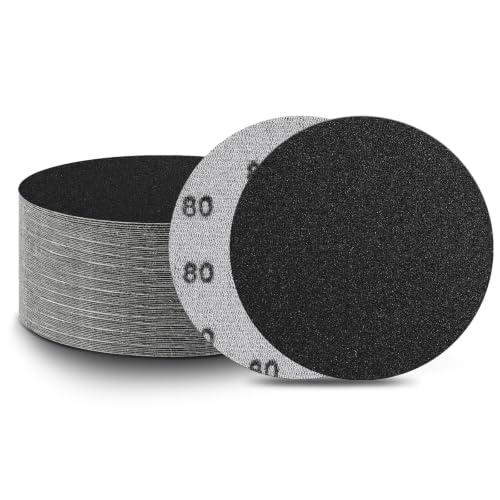 100 PCS 80 Grit 3 Inch Hook and Loop Sanding Discs | Coarse Grinding, Wet Dry, Silicon Carbide, Round Sandpaper, for Wood Metal or Auto, for Drill Polishing Kit - style: 80 Grit