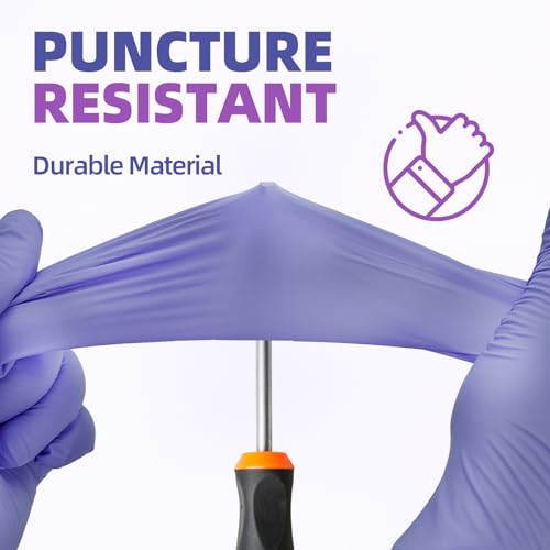 Basic Nitrile Exam Gloves, Medical Violet Blue Gloves Disposable Latex Free Powder-Free For Exam, Food Prep, Cleaning, X-Large Case Of 1000, XL, NGPF1037 - size: X-Large, style: Pack of 1000