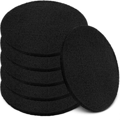 Tallew 6 Pack 15'' Oil Drain Splash Pad Round Anti-Splash Oil Splash Pad, Universal Car Fluid Change Mat Fits Most Drains and Transmission Pans, for Mechanics and Automotive Techs, Black