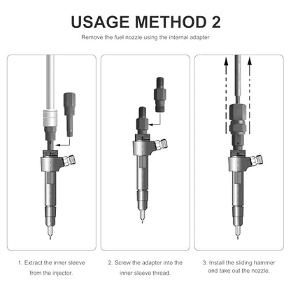 Diesel Injector Extractor Puller and Common Rail Adaptor Slide Hammer Removal Kit