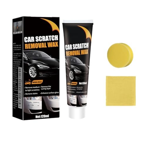 Scratch Removal Wax, 1PC Scratch Remover for Vehicles, Containing Wiping Sponge Car Paint Scratch Repair Polishing Wax