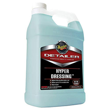 Meguiar's D17001 Hyper Dressing - 1 Gallon – Give Your Car’s Trim Pieces the Best Shine & Gloss (Pack of 4) - size: 128 Fl Oz (Pack of 4)