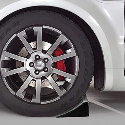Fasmov 2 Pack Solid Rubber Heavy Duty Wheel Chock, Premium Chock for Car, Travel Trailers, RV, Truck, and ATV