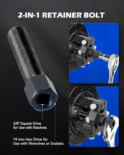 OMT Harmonic Balancer Puller Kit for Removing Harmonic Dampers & Balancers | Adjustable 3-Jaw Puller Pulley Puller Set Compatible with Chevy GM Chrysler Cadillac Ford, Black - color: black