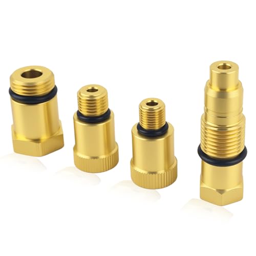 4PCS Compression Tester Adapter 10mm×1.0/12mm×1.25/18mm×1.5/16mm×1.5,Compression Tester Automotive Adapter Kit for Gas Engine,Engine Compressions Testers Kit Spark Plug Adapters - color: 4PCS