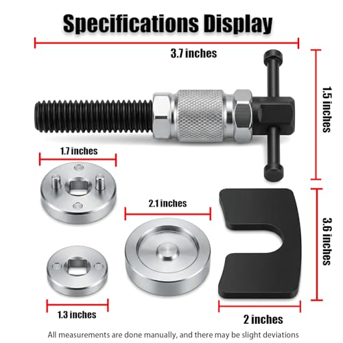 5Pcs Car Brake Piston Wind Back Tool, Brake Caliper Compression Tool Kit, Rear Brake Caliper Tool, Universal For Cars SUVs Trucks RVs, Heavy Duty Durable, Easy Operation For Brake Pad Replacement