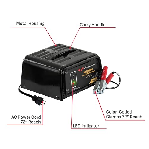 Schumacher Electric 8A Car Battery Charger and Maintainer, 3-in-1 Solution, for 6V/12V Power Sport, Automotive, and Marine Batteries, SC1363 - size: (Pack of 1)