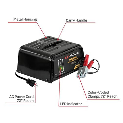 Schumacher Electric 8A Car Battery Charger and Maintainer, 3-in-1 Solution, for 6V/12V Power Sport, Automotive, and Marine Batteries, SC1363 - size: (Pack of 1)