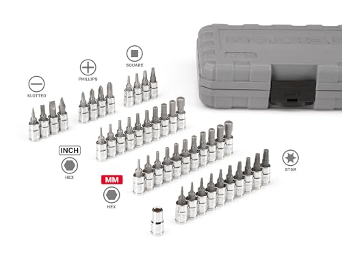 TEKTON Hex, Torx, Phillips, Slotted, Square Bit Socket Set | SHB90302 - size: Case