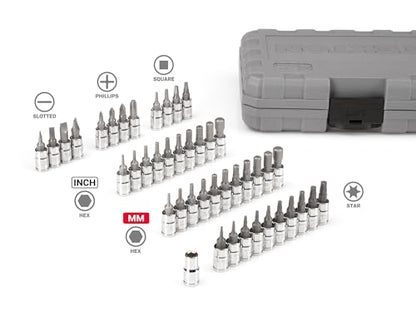 TEKTON Hex, Torx, Phillips, Slotted, Square Bit Socket Set | SHB90302 - size: Case