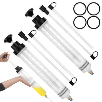 2pcs 500cc Oil Extractor Pump Automotive Fluid Extractor Pump Vacuum Pumps Oil Fluid extractors Pumps Brake Fuid Extractors and Oill Syringe Manual Suction Vacuum Fuel Car Transfer