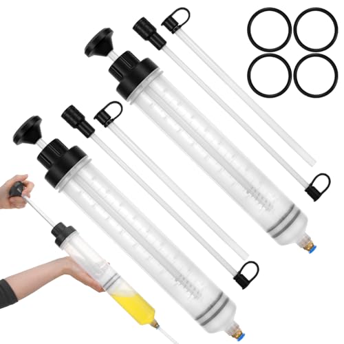 2pcs 500cc Oil Extractor Pump Automotive Fluid Extractor Pump Vacuum Pumps Oil Fluid extractors Pumps Brake Fuid Extractors and Oill Syringe Manual Suction Vacuum Fuel Car Transfer