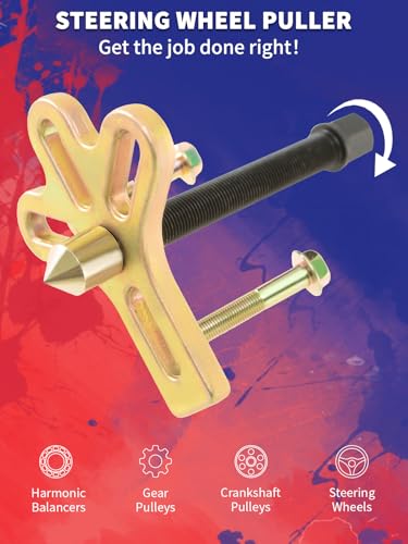 Steering Wheel Puller 13pc Flywheel Puller Crankshaft Pulley Removal Harmonic Balancer Steering Wheel Pulling Set