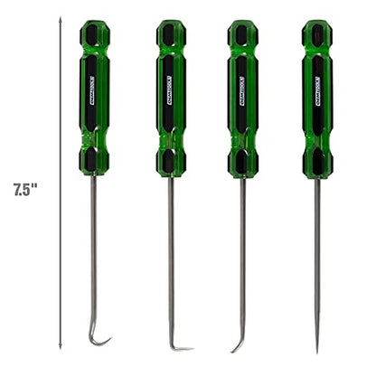 OEMTOOLS 26546 4 Pc Hook & Pick Set – Automotive Seal and O-Ring Removal Tool Kit, Stainless Steel Blades, Acetate Handles, Precision Angles for Cars, Trucks, and DIY - style: 4 Piece