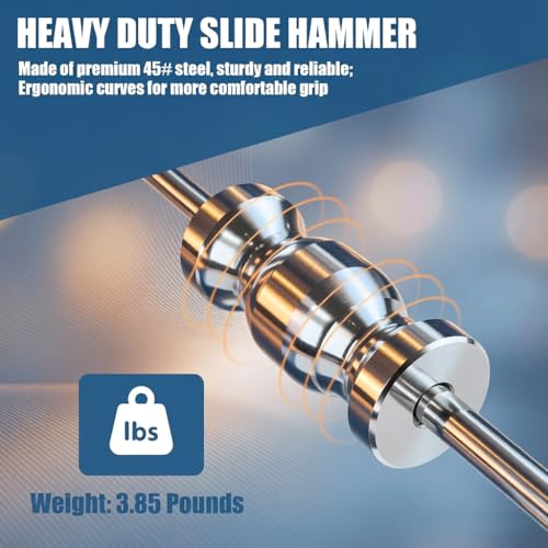 CV Axle Shaft Puller Tool Kit with 9 Holes Universal Joint Removal Tool，UTV/ATV CV Axle Removal Tool，Heavy Duty Axle Puller with Slide Hammer for Cars, Trucks, ATV & UTV - color: with 9 Holes Universal Joint Removal Tool
