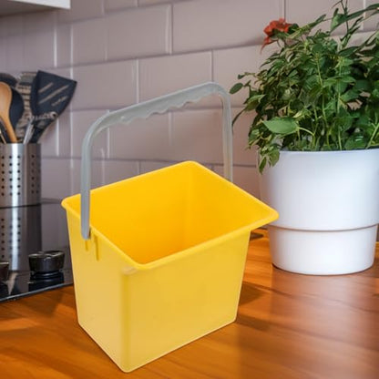 Luxshiny Plastic Bucket with Handle and Measuring Scale 2l Capacity Multifunctional Design Large Capacity Utility Bucket for Home Cleaning and Car Detailing