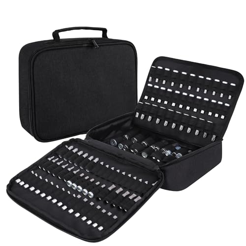 138 Hole Portable Socket Organizer, Drill Bit Organizer Drill Bit Holder Bit Pouch 1/4-Inch, 3/8-Inch, 1/2-Inch,Screwdriver Bit Organizer Drive Bit Adapter Storage Drill Bit Case Only