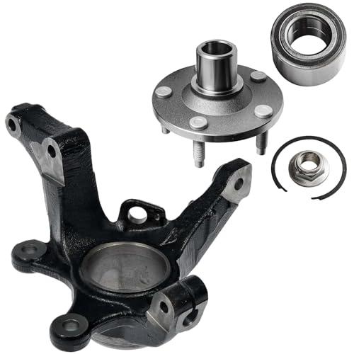 Detroit Axle - 2pc Front Steering Knuckle Kit for 2005-2012 Ford Escape 2005-2011 Mazda Tribute Mercury Mariner, Passenger Side Steering Knuckle, Wheel Bearing Hub Replacement - size: 2UW471878/Kit