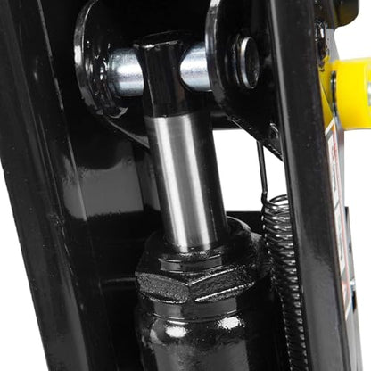 2.5 Ton (5,000 lbs) Low Profile Heavy Duty Steel Hydraulic Floor Jack with Single Piston Pump, Lifting Range 3-3/8" to 14-15/16", for Car, Light Truck and SUVs, Black - color: black