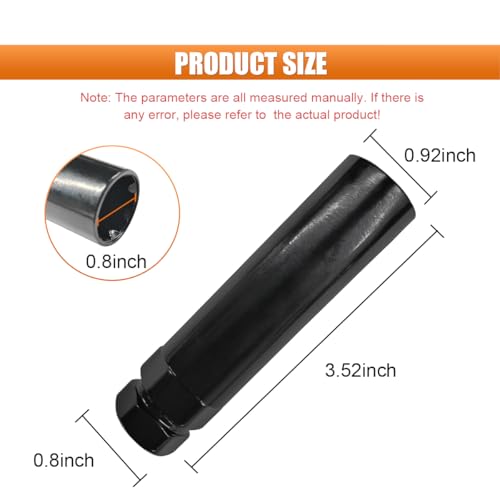 7 Spline Tuner Lug Nut Key, Car Wheel Lock Removal Tool | Replacement for Spline Lug Nut, Aftermarket Lug Nut Socket Key Tool for 19 mm(3/4") and 21 mm(13/16") Hex Socket Wrench - size: 7 Spline