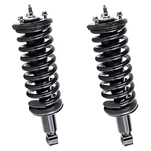 Detroit Axle - 4WD Front Struts w/Coil Spring Sway Bars + Rear Shock Absorbers Replacement for 2005-2019 Nissan Frontier 4.0L - 6pc Set - size: 6AQS47311/Shock Kit