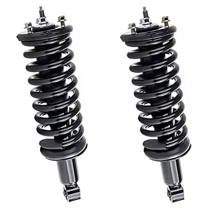 Detroit Axle - 4WD Front Struts w/Coil Spring Sway Bars + Rear Shock Absorbers Replacement for 2005-2019 Nissan Frontier 4.0L - 6pc Set - size: 6AQS47311/Shock Kit