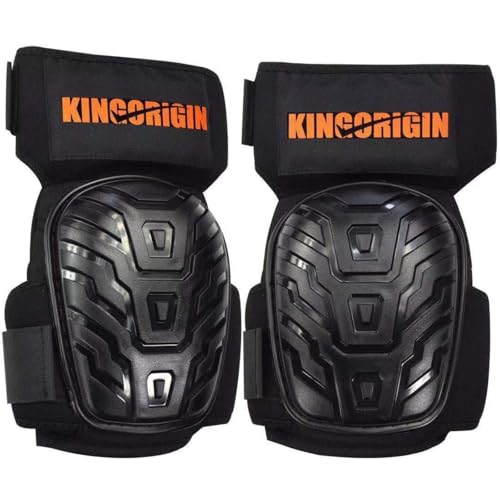 Professional Knee Pads for Work, Construction Gel Knee Pads | Soft Duty Foam Padding, Heavy-duty Shell and Anti-Slip Straps for Indoor, Outdoor Gardening, Flooring, Cleaning, Tiling
