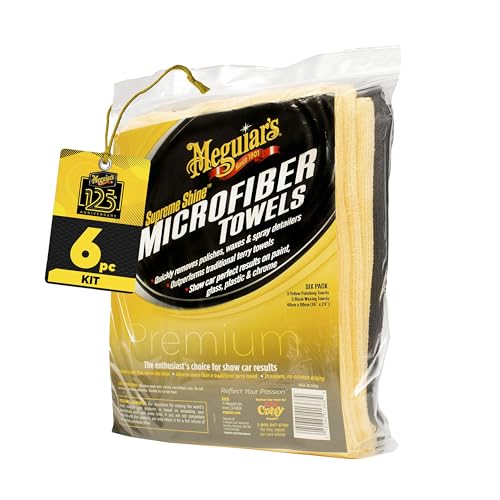 Meguiar's X2025 Supreme Shine Microfiber Towels -6 Pack - size: 6 Microfiber Towels