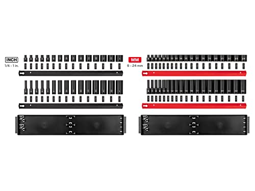 TEKTON 3/8 Inch Impact Socket Set, 68-Piece | SID91218 - size: 68-Piece (1/4-1 in.), style: Shallow and Deep