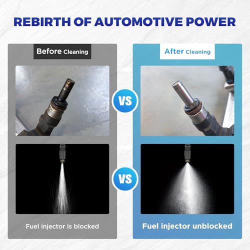 MR CARTOOL V308 Injector Cleaner Machine 4-Cylinder, 110V Injector Cleaner Tester Machine Heated Ultrasonic Fuel System Injection Cleaning Kit for Gasoline Car Motorcycle - size: V308