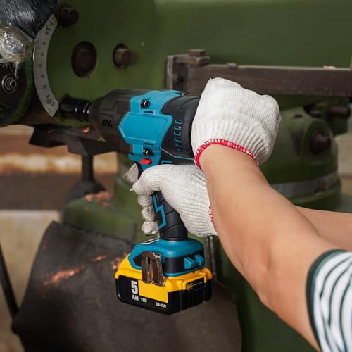 1100 ft-lbs(1500Nm) maximum torque, 20V 1/2 inch cordless impact wrench-brushless, 4-speed adjustment, automatic start and stop.(Host only/Without battery). - size: 1/2 1500Nm