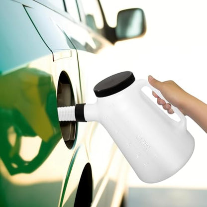 Oil Jug, Oil Measuring Container Automotive and Flexible Oil Funnel Set Oil Dispenser Automotive Motor Oil Container with Lid with Cap (2 Quart) - size: 2 Quart