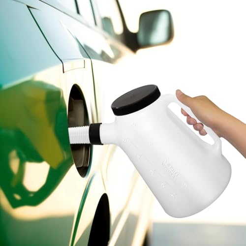 Oil Jug, Oil Measuring Container Automotive and Flexible Oil Funnel Set Oil Dispenser Automotive Motor Oil Container with Lid and Cap (3 Quart) - size: 3 Quart