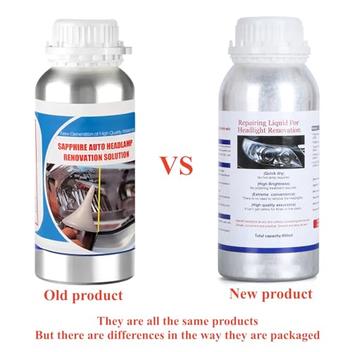 600ML Headlight Restoration Liquid,Automobile Headlight Lens Polish Repair Liquid, Car Headlight Scratch Restoring Fluid for Repair Headlight Yellowing, Haze, Scratches - size: 600ML