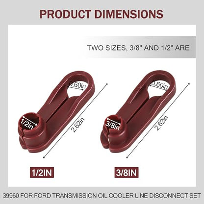 39960 For ford transmission lines Oil Cooler | Transmission line disconnect tool 4-Pcs