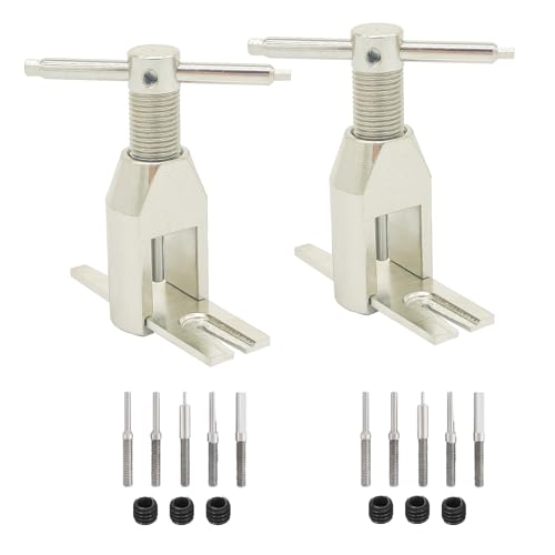 2 PCS Aluminum Alloy Motor Pinion Gear Puller Tool, Professional Gear Remover Extractor for RC Car Model Small RC Helicopter Motor Pinion Parts Repair Accessories
