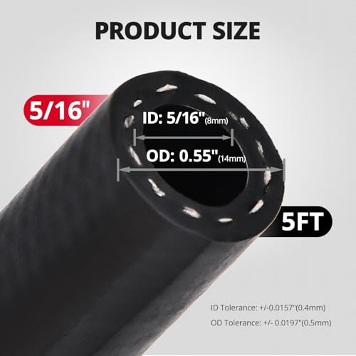 EVIL ENERGY 5/16" Transmission Oil Cooler Hose 5FT 250PSI SAE J1532 - size: 5/16 5FT
