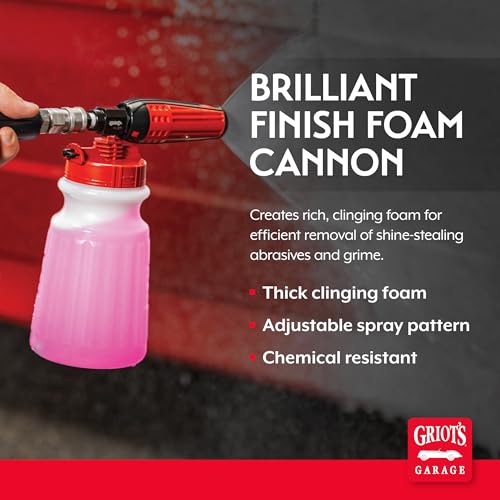Griot's Garage Brilliant Finish Foam Cannon for Pressure Washers, Foam Cannon