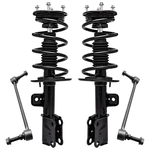 Detroit Axle - 4pc Front Struts Sway Bars for 2013-2019 Ford Taurus | Struts & Coil Spring Sway Bar End Links 2014 2015 2016 2017 Replacement Suspension Kit Ready Struts Shocks Assembly - size: 4QS47421/ sway kit