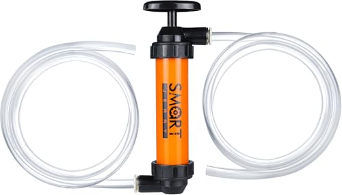 Cordless Fuel Transfer Pump, Hand Siphon Pump for Gasoline, 3 GPM Hign Flow | Portable Fluid Transfer Pump for Gas, Water, Transmission and Diesel, Oil Transfer Pump for Car, Generator, Farm Equipment - color: Orange