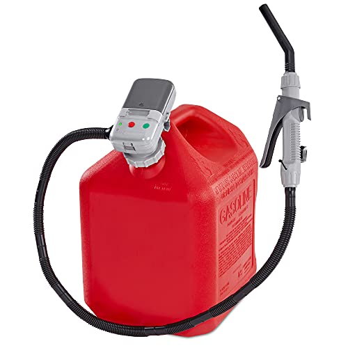 Deway Automatic Fuel Transfer Pump with Nozzle for Flow Control & Stop, Fits Most Gas Cans, Extra Long Hose, for Gasoline, Diesel Fuel & More - style: Hand Trigger Nozzle w/ 51" Plastic Hose