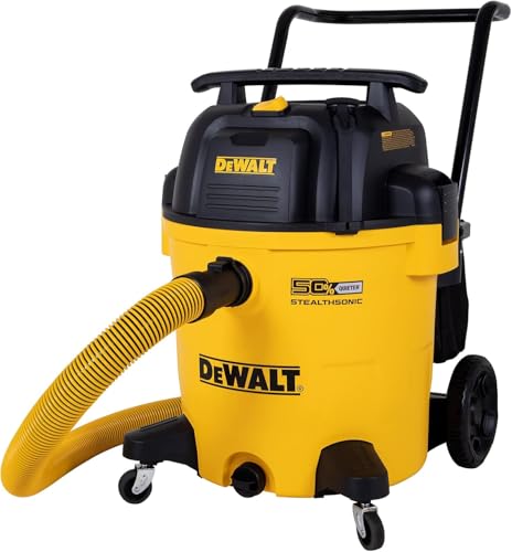 DEWALT 16 Gallon STEALTHSONIC Poly Wet/Dry Vacuum, DXV16P-QTA Noise Reduction Vac, Heavy Duty Shop Vacuum for Jobsite/Workshop, Reduce Motor Noise, Yellow - color: Dxv16p-qta