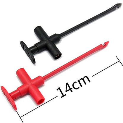 Aidetek Automotive Test Lead Kit Insulation Piercing Test Clip Large Crocodile Clips Flexible Spring for Multimeter Meter Test Probes Test Leads Set Probe CE Certificate TLP20163