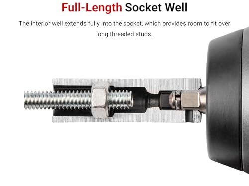 TEKTON 1/2 Inch Drive x 25 mm Deep 6-Point Impact Socket | SID23125 - size: 25 mm, style: Deep