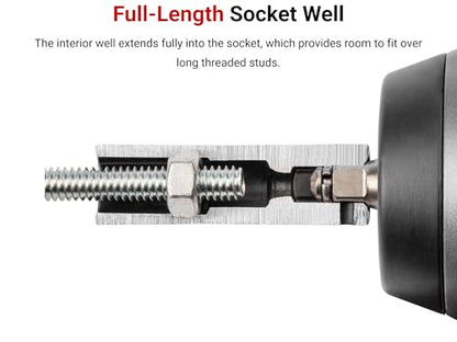 TEKTON 1/2 Inch Drive x 25 mm Deep 6-Point Impact Socket | SID23125 - size: 25 mm, style: Deep