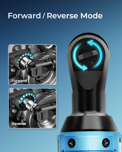 TILSWALL 20V Cordless Electric Ratchet Wrenches Set, 44.2Ft Power Ratchet Wrench 3/8", Includes 7 Sockets, 1-Pack 2.0Ah Lithium-Ion Battery, 1/4" Adapter, Fast Charger, for Professional & DIY User