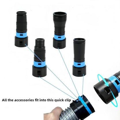 MITANSLE Dust Collection Hose Adapters Kit - Ribbed TPE QuickClick Adapters for Home & Shop Vacuum Systems, Expanded Set Fits Most Woodworking Power Tools & Sanders, Multi-Brand Compatible - size: 10 Ft Vacuum Hose Kits